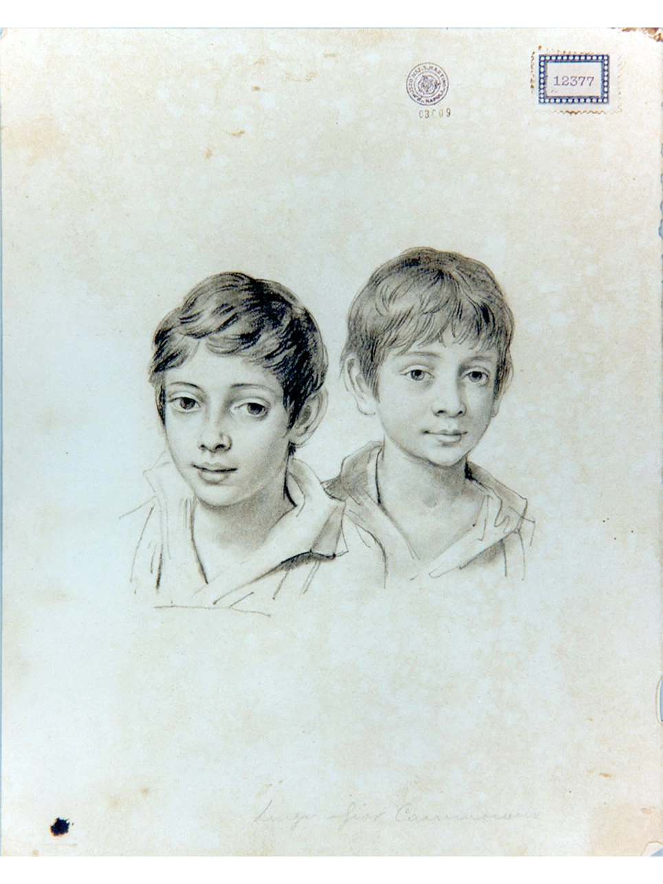Ritratto di Luigi e Giovanni Cammarano giovanetti - Certosa di san Martino, Napoli